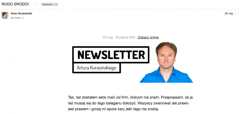 świetny newsletter