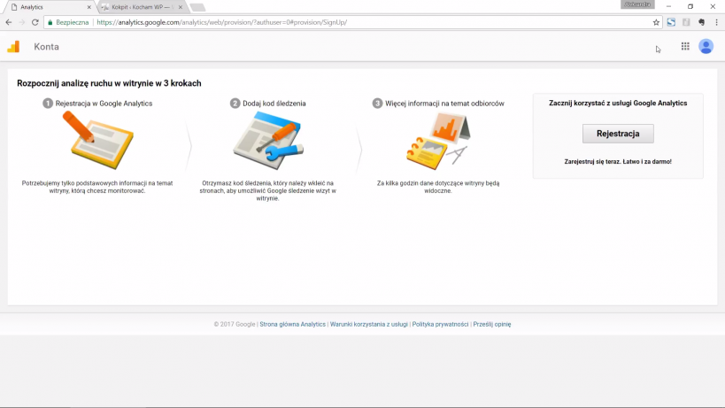 kod śledzenia WordPress