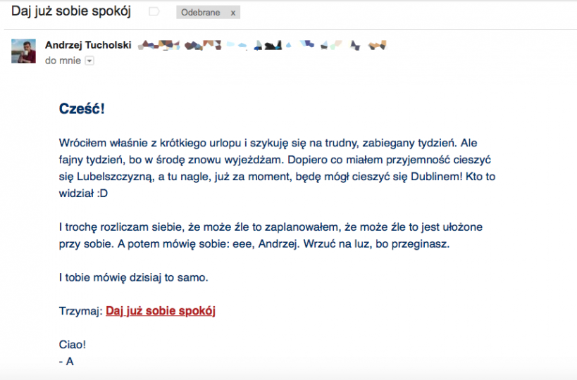 świetny newsletter