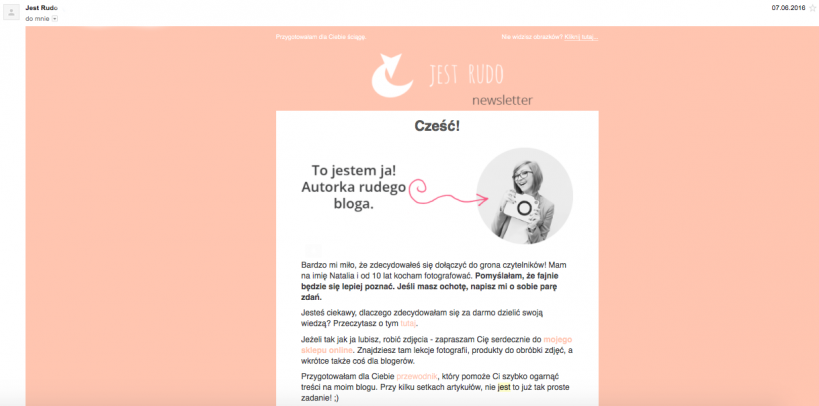 świetny newsletter