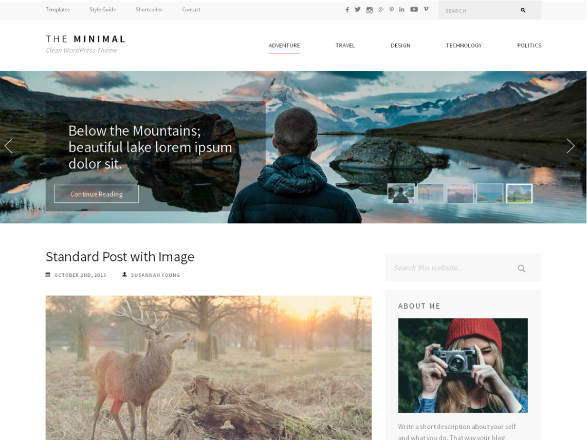 The Minimal - Najlepsze szablony blogowe do WordPressa - za darmo