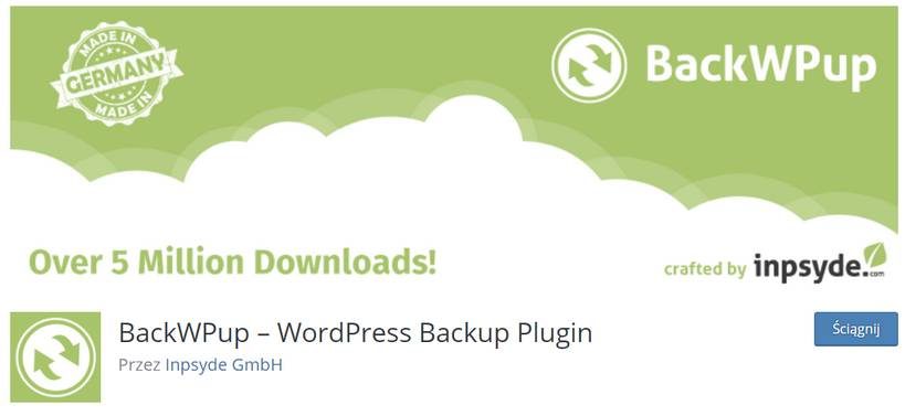 BackWPUP - Wtyczki w WordPressie